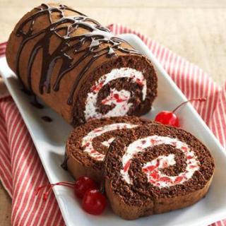 What A Fantastic Black Forest Cake Roll ,That Is Diabetic Recipe