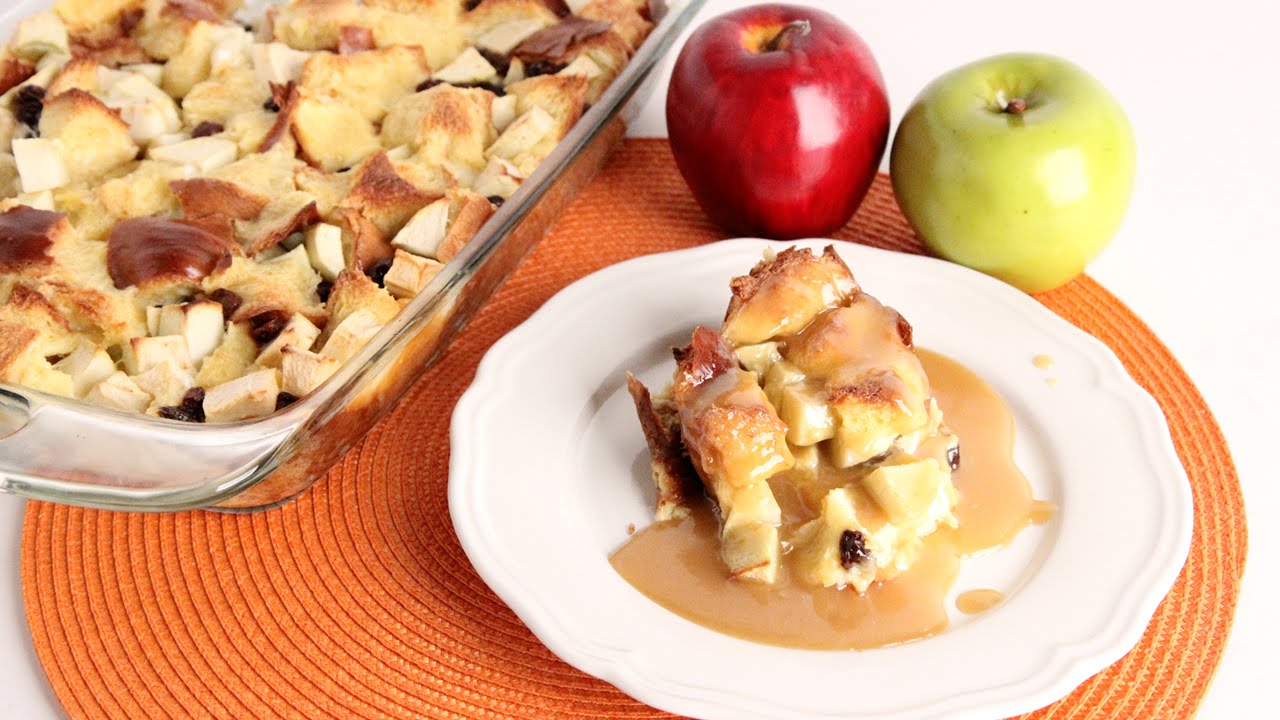 Wonderful Apple Bread Pudding With Vanilla Butter Sauce Afternoon Baking With Grandma 3079