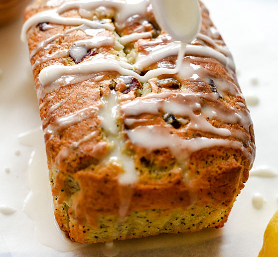 Lemon Poppyseed Bread With Cranberries