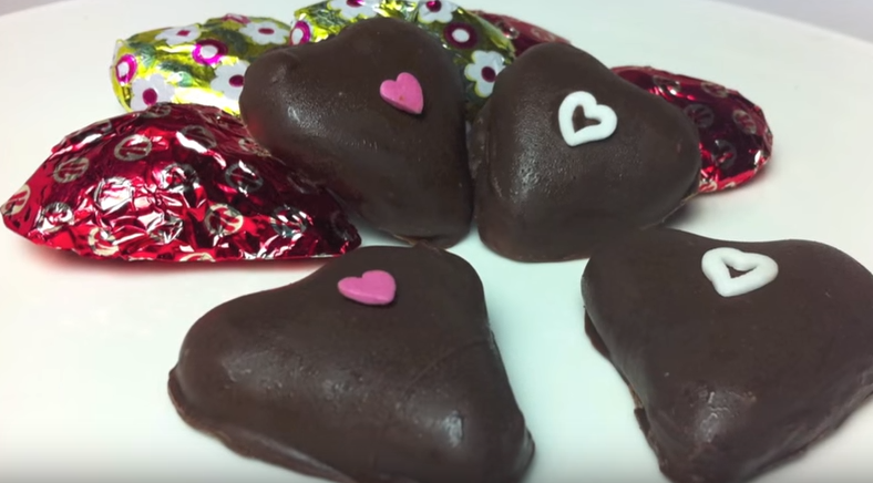 strawberry filled chocolate candy