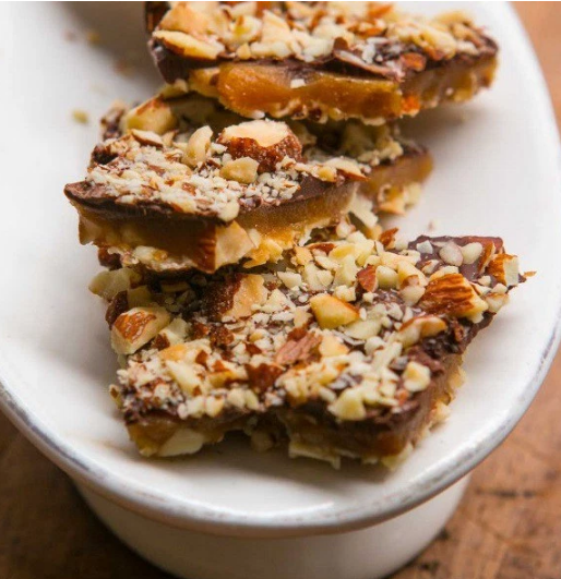 Yummy Chocolate Almond Butter Crunch Toffee