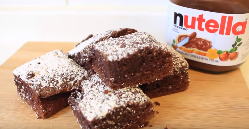 Just 3 Ingredient Nutella Brownies