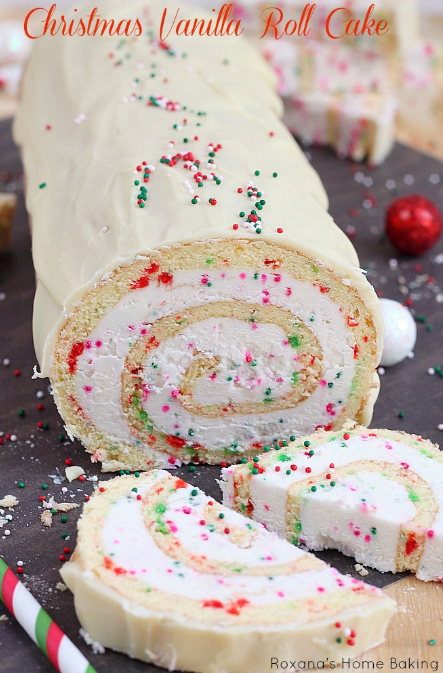 A Wonderful Looking Christmas Vanilla Roll Cake