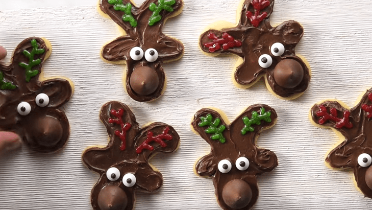 Fun To Make Hershey's Kisses Reindeer Sugar Cookies