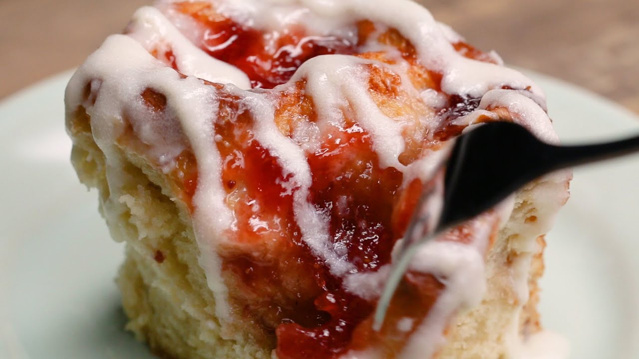 This Love Is Strawberry Sweet Love These Strawberry Sweet Rolls - Afternoon Baking With Grandma