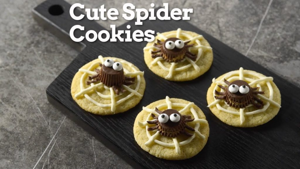 So Easy To Make Cute Spider Cookies - Afternoon Baking With Grandma